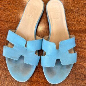 fsny alibi sandals leather blue